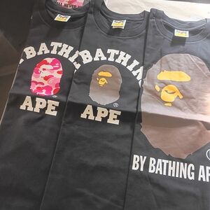 A Bathing Ape Camo Pink Graphic T-Shirts